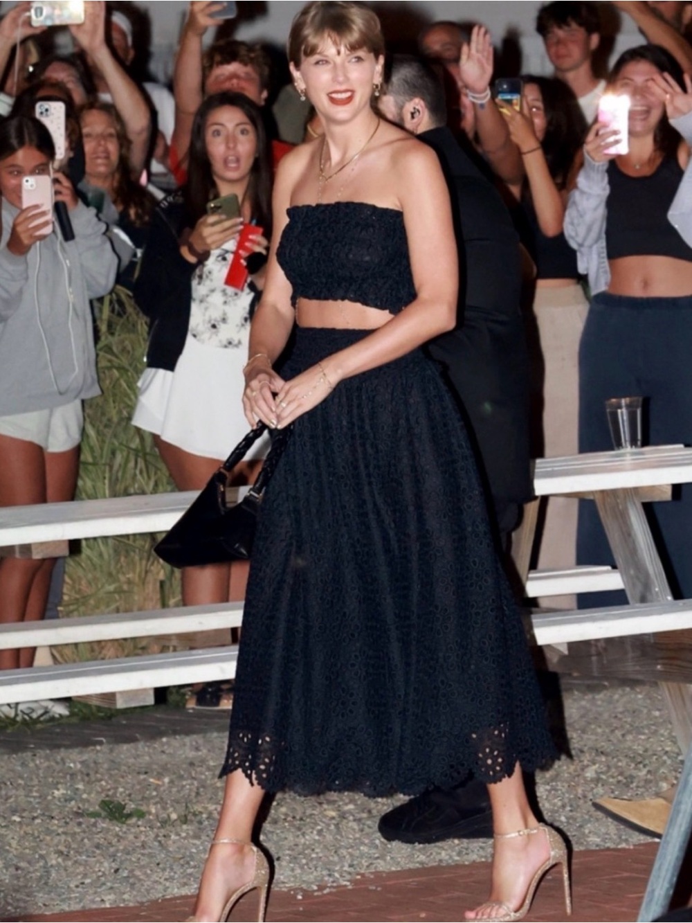 Hill House June Top and Delphine Skirt in Black Scallop Lace (Taylor Swift Set)